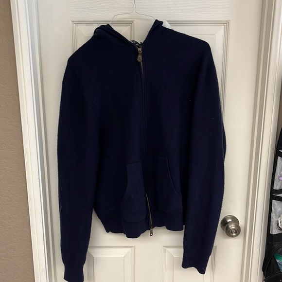 Hoodie Lambs wool Ralph Lauren Polo 100% wool sweater full zip jacket - Picture 5 of 5